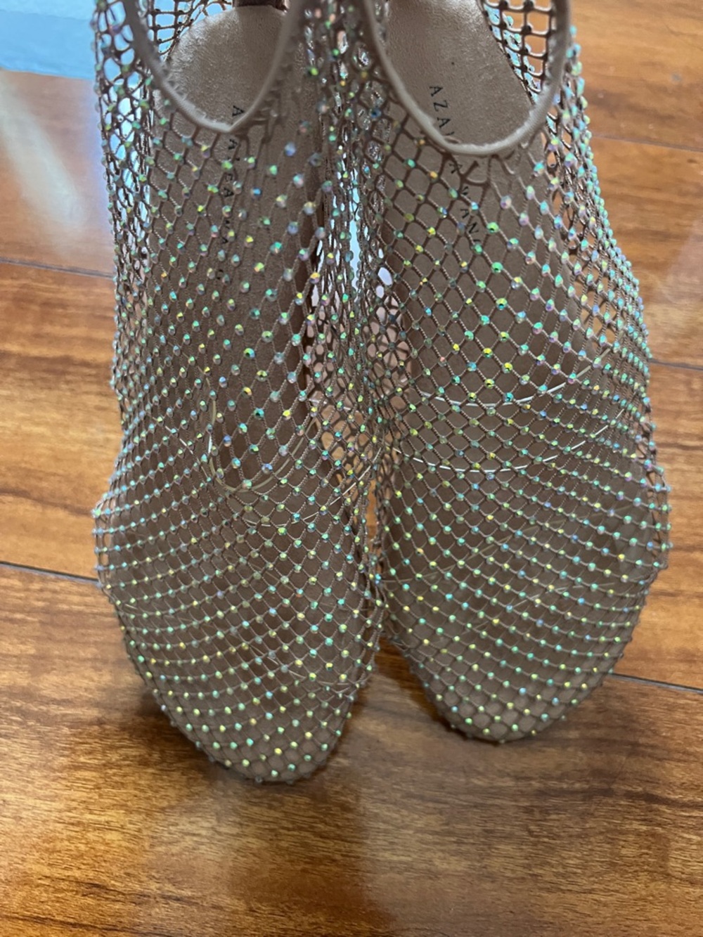 ✨AKIRA Glitter Mesh Ankle Sock Sandals✨ - Picture 4 of 7